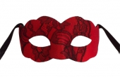 il Teatro Maske rote Seide mit Spitze